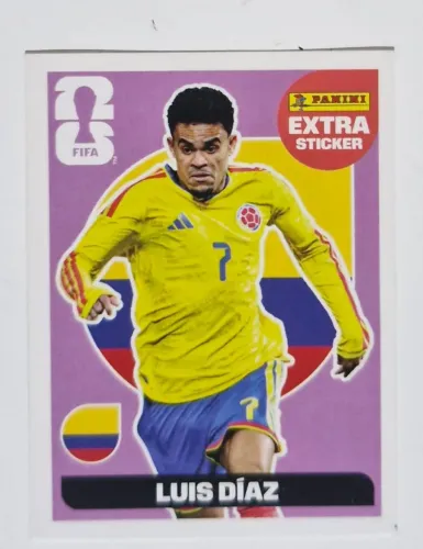 LUIS DÍAZ REGULAR FIGURINHAS PANINI EXTRA LEGENDS ORIGINAIS COPA DO MUNDO 2026