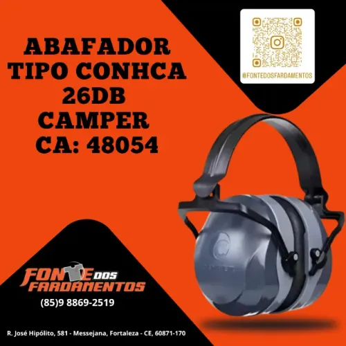 Abafador Tipo Concha Camper 26 dB - Fonte dos Fardamentos e Epi's