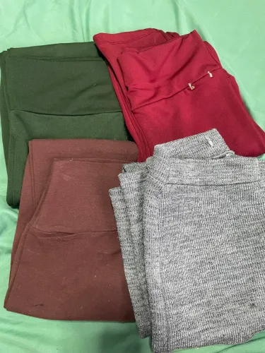 Kit de calças femininas infantis variadas