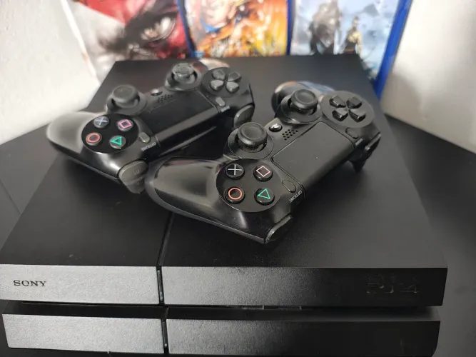 Ps4 Fat 1 tera+ 3 Jogos + 2 Controles Originais + 3 meses de garantia