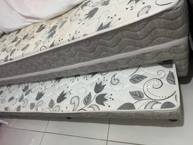 Cama box solteiro com auxiliar 