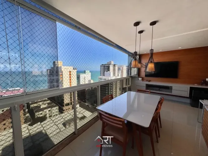 3 Quartos sol da manhã, varanda gourmet e vista livre para o Mar