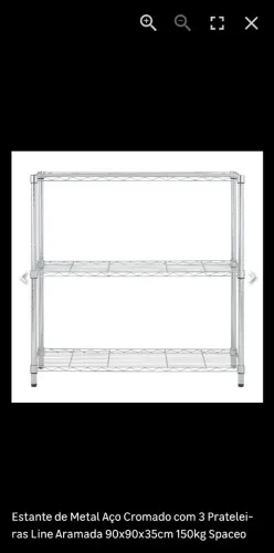 Estante aco cromando