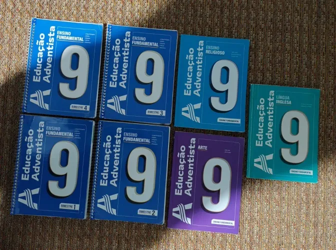 Livros 9 ano adventista kit completo super novos