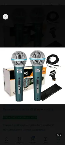 2  microfones KSR KM58 