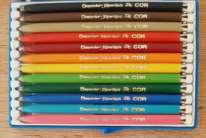 Estojo Lapiseiras Compactor - Raridade anos 80 / 90