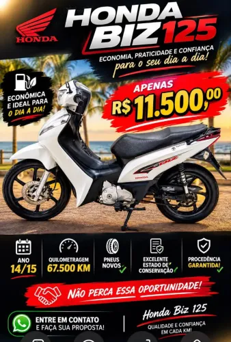 Biz 125 ex com procedência. Estou em Peruíbe. Aceitamos propostas . Não aceito troca.