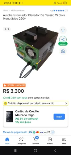 Autotransformador elevador de tensão