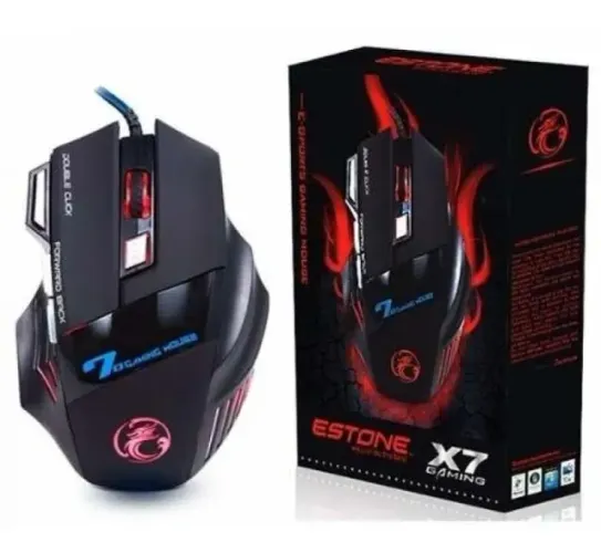 Mouse Usb Gamer 7 Botões X7 Pc Notebook Cor Preto