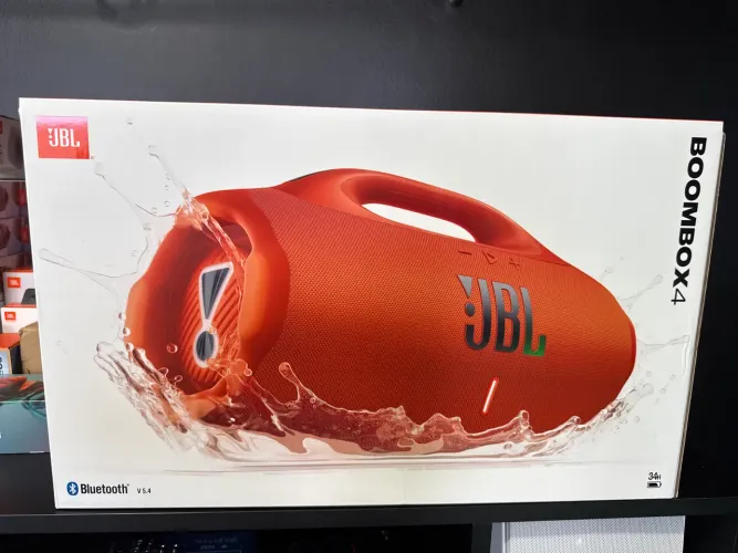 JBL Boombox 4 Laranja NOVA/LACRADA - 210W RMS - 34h de Bateria