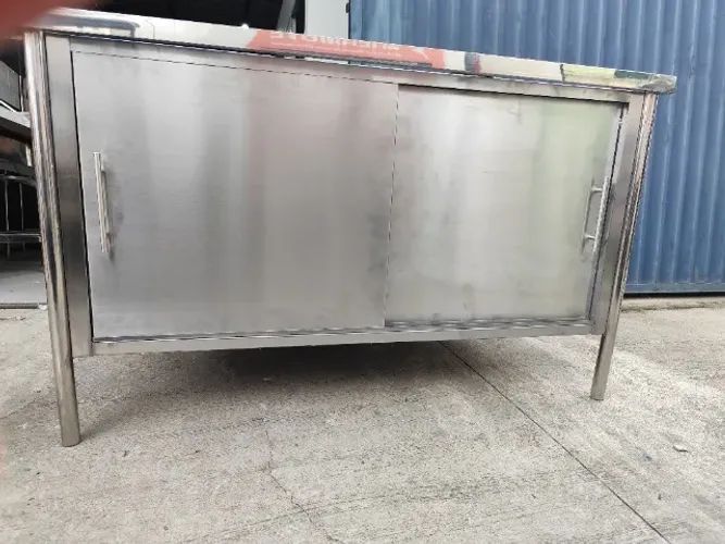 Balcão Refrigerado Inox 1500x650x900mm com 2 Portas Frigoríficas