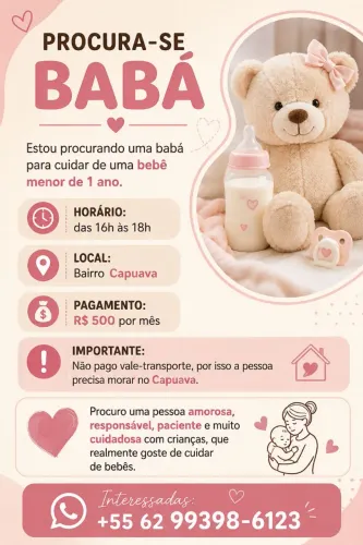 PRECISO DE BABÁ