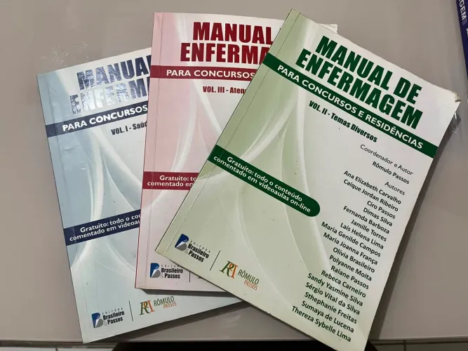 Manual de Enfermagem para Concursos e Residências - Coleção Completa (3 Volumes)