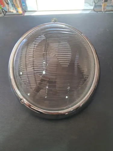 Lente farol fusca olho de boi com arco e base