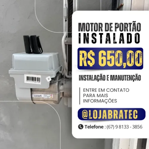 Motor de portão eletrônico de 8 segundos (instalado)