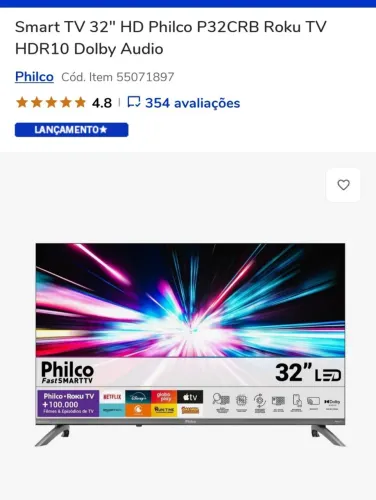 Televisão smart 32