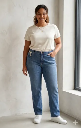 Calça jeans feminina tam 48 azul Scalon