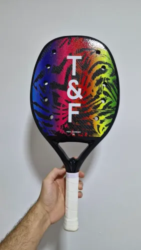 Raquete beach Tennis Track&Field carbono 3K - usada 1 vez