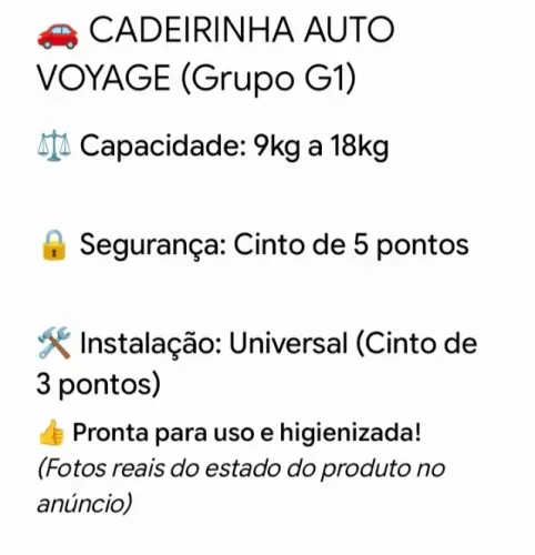 Cadeirinha para carro