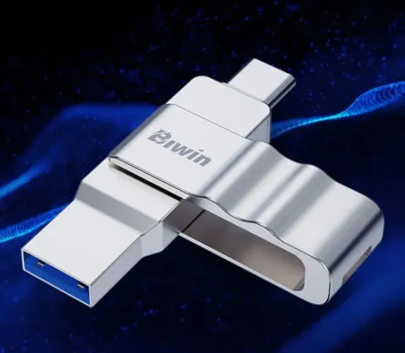 Pen Drive 64GB Biwin UD150 USB 3.0 Velocidades de transferência de 150 MB/s, USB-C + USB-A
