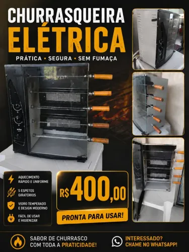 Churrasqueira elétrica/gás