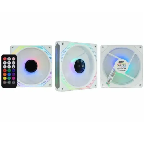 KIT FAN 3 COOLER INFINITY 3D WHITE ARGB - AAUW NOVO!