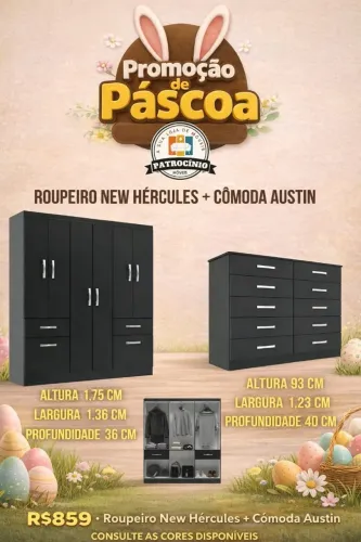 Roupeiro + cômoda (Pague na entrega)