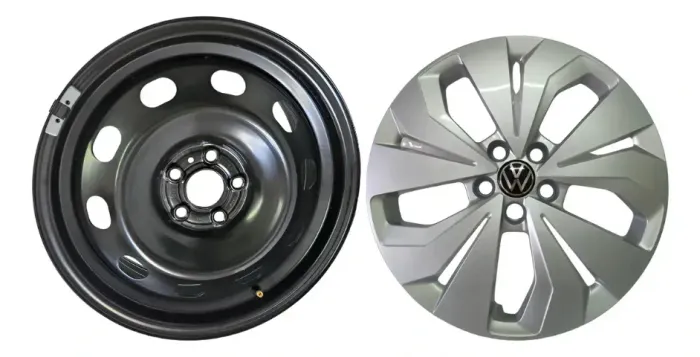Rodas de metal original do T-Cross aro 16 com calotas