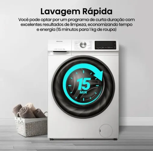 Lava e seca Hisense 13 kg Steam Branca, 220v - Wd5q1342bw2