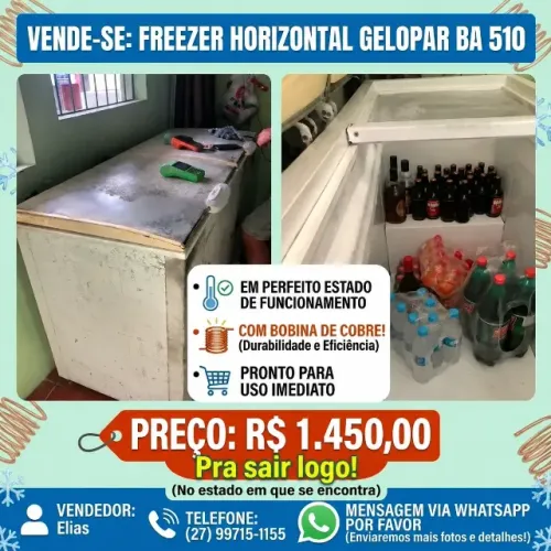Vendo Gelopar BA 510 Com Serpentina de Cobre - Perfeito Funcionamento - Pra sair logo