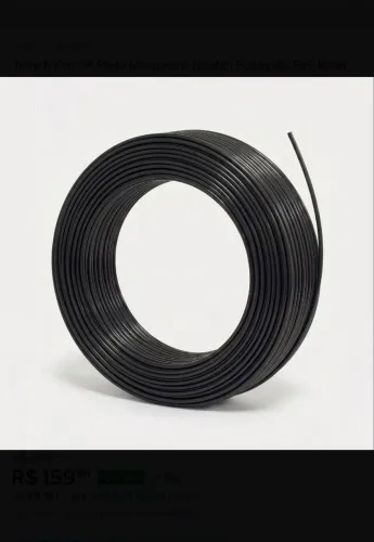 Mangueira de nylon preto de 1/4 de polegadas, 200 metros.