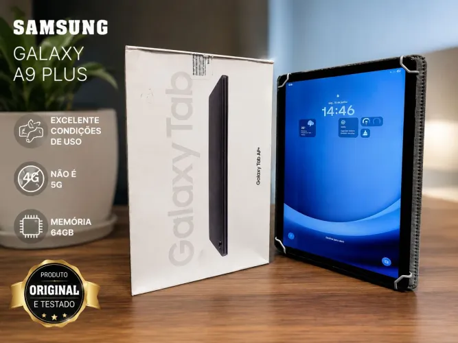 Samsung Galaxy Tab A9 Plus 64GB Wi-Fi Completo com Caixa - Excelente Estado