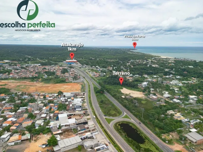 Terreno 3.586m² para Incorporação no Recanto de Itacimirim Bahia - 150m da BA-099