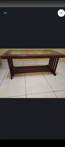 Mogno Mesa de Centro Madeira Perfeita Anos 80 Retirada Imediata Bairro Riachuelo