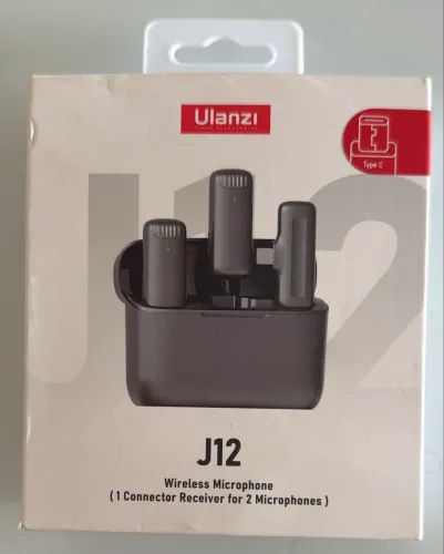 Microfone Wireless Ulanzi J12 com 2 microfones e 1 receptor