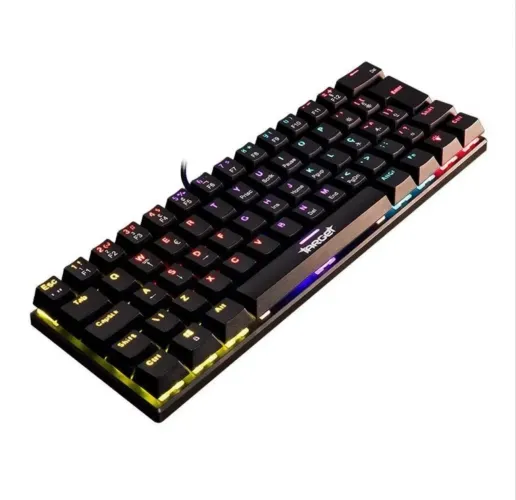 Teclado Mecanico TGT Sherman V3 C1, Rainbow, ABNT2, Switch Vermelho, Preto,