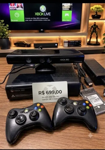 XBOX 360 c/ HD 130 JOGOS