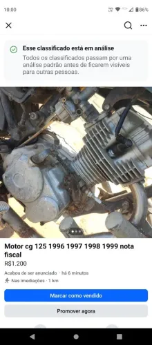 Motor moto cg 125 1999 1998 1997 1996 baixado com nota