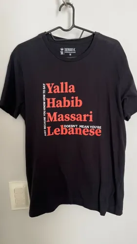 Camiseta Sergio K Original Preta - Tam M - Yalla Lebanese