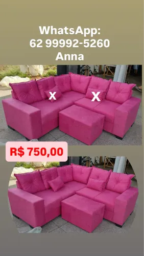 Sofá de canto moderno e confortável