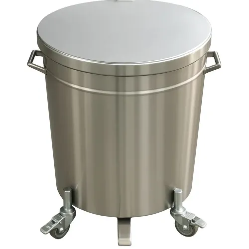 Lata de lixo inox 100 litros pra restaurante