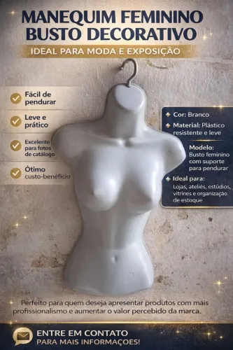? Manequim Feminino Busto Decorativo - Ideal para Moda e Exposição