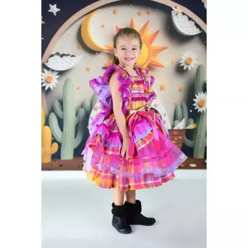 Vestido Junino Luxo 4 anos.