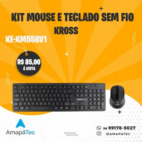 Kit Teclado e Mouse sem Fio Kross