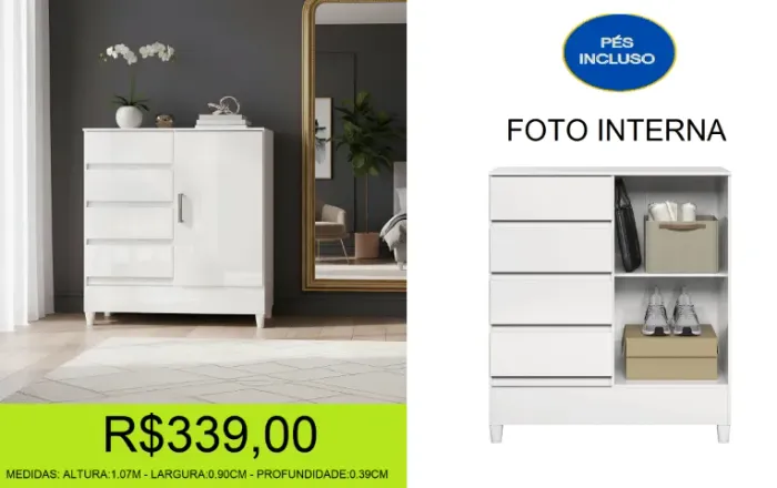 comoda - com gavetas - sapateira - compre e retire hoje mesmo 