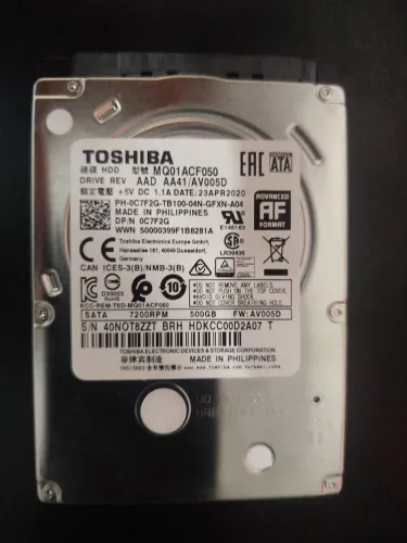 HD DE 500 GB MARCA TOSHIBA