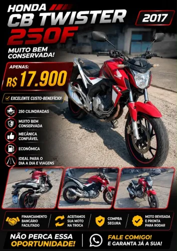 Honda CB Twister 250F 2017 Impecável