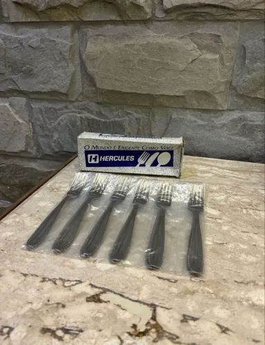 kit 12 garfos de sobremesa hercules novos