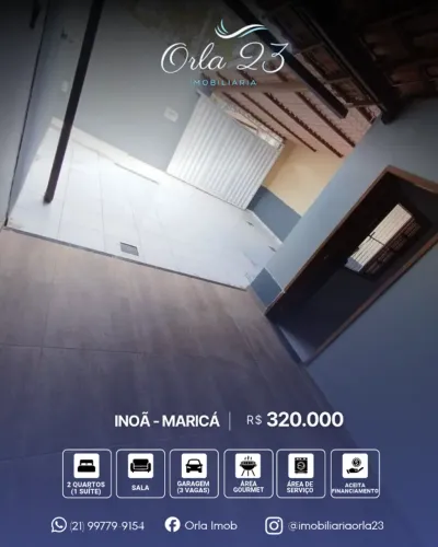 INOÃ, ORLA 23 IMOBILIÁRIA VENDE! ÓTIMA CASA EM INOÃ