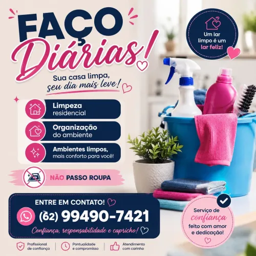 *Diárias disponível para semana 